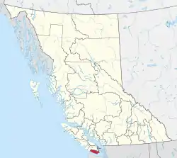 Location in British Columbia