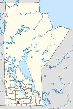 Location of Argyle in Manitoba