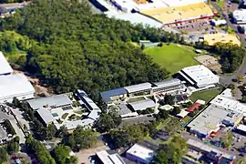 Aerial image of the Central Coast Adventist School campus in 2011.