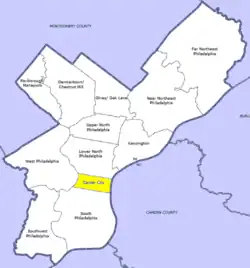 Center City within Philadelphia