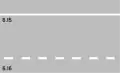 6.15 Border strip (white, solid) & 6.16 Guidestrip (white, broken)6.15 designates a carriageway's border;6.16 optically guides the traffic