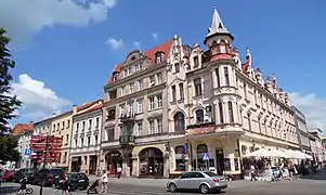 Historic townhouses at the Market Square