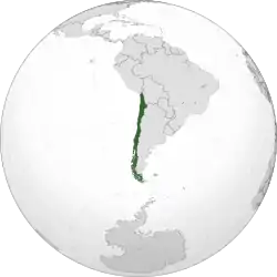 Map showing Chile