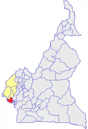 Department location in Cameroon