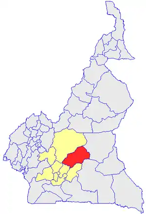 Department location in Cameroon