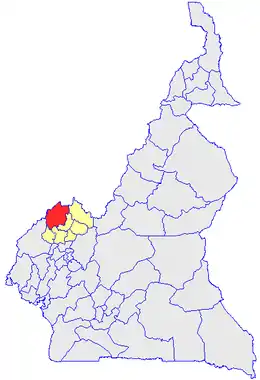 Department location in Cameroon