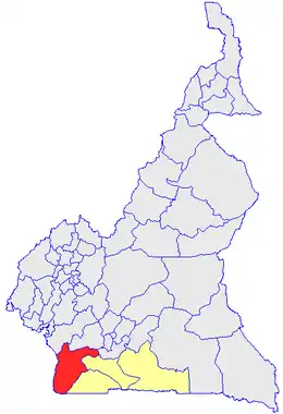 Department location in Cameroon