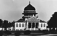 Baiturrahman Grand Mosque in Aceh, circa 1910-1930