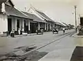 Chinatown of Broodbakkerstraat (now Jalan Niaga) in Pasuruan from Hoofdstraat (now Jalan Soekarno Hatta)