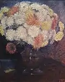 Chrysanthèmes blanches dans un vase ("White chrysanthemums in a vase"), 1898