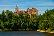 Czocha Castle, view from the Kwisa river