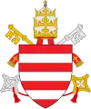 Paul IV (1555-1559) Gules, three bands argent