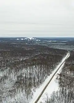 Aerial view of Caberfae facing south, early December 2017