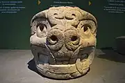 Clava head in the Chavin National Museum.