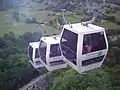 Cable Cars high above the A6 road