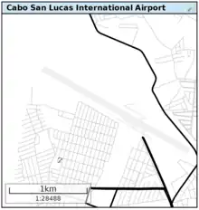 Location of Cabo San Lucas  International Airport