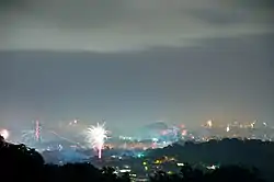 Fireworks in Caimito on New Year's Eve 2014