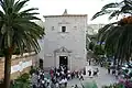 The Sanctuary of Madonna of Miracles during the traditional "calata" (descent).