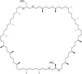 Skeletal formula of caldarchaeol