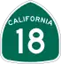 State Route 18 marker