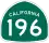 State Route 196 marker