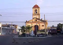 Main street and town's church