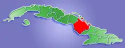 Camagüey Province located in the Map of Cuba