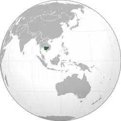 Location of Democratic Kampuchea