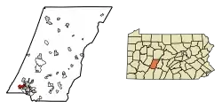 Location of Westmont in Cambria County, Pennsylvania.