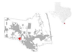 Location within the state of Texas