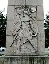 Relief by Robert Ingersoll Aitken at the base of the obelisk