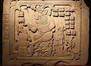 Image 8Panel 3 from Cancuen, Guatemala, representing king T'ah 'ak' Cha'an (from History of Mexico)