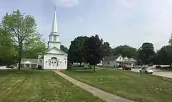 Town center: Canterbury United Community Church (L) & Country Store (R)