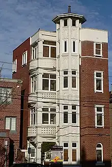 The Canterbury in St Kilda, Victoria is one of the earliest surviving apartment buildings in Australia.