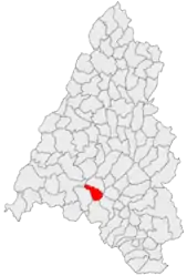 Location within Bihor County