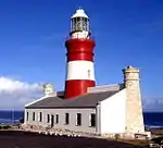 The tower is circular with the former living- quarters on both sides, and of a height of 65 feet.
This lighthouse was completed in 1849 at a cost of approximately R24 000 and is the second oldest existing structure of its kind in South Africa.
Since then it has contributed largely towards reducing the number of shipwrecks on the most dangerous part of the South African coastline.
Type of site: Lighthouse
Current use: Lighthouse.