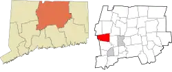 Avon's location within the Capitol Planning Region and the state of Connecticut