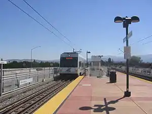 A train at Capitol station