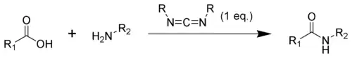 Amide coupling utilizing a carbodiimide