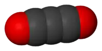 Spacefill model of carbon suboxide