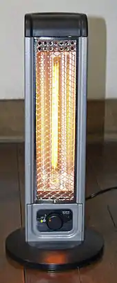 Electric radiative space heater