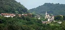 Panorama from lake Orta