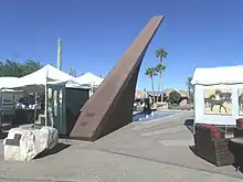 The Carefree Sundial during a town activity