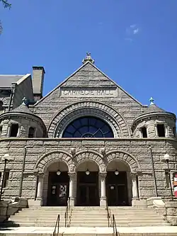 Carnegie Hall entrance (now New Hazlett Theater)