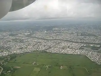 Aerial view of the city