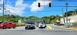 Northern terminus of PR-173 from PR-1 and PR-8834 intersection in Río, Guaynabo