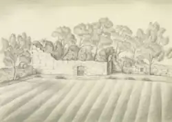 Drawing of Carribber Castle in 1837