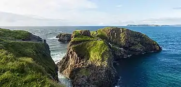 View of the bridge and island