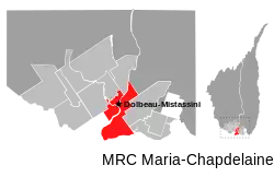 Location of Dolbeau-Mistassini