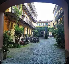 Typical casa di ringhiera in Porta Ticinese district